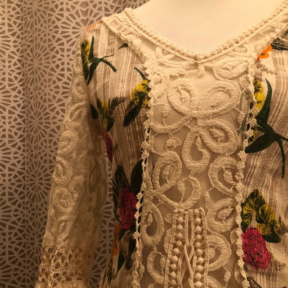 Hot & Delicious Size Medium Floral Lace Dress - Picture 3 of 13